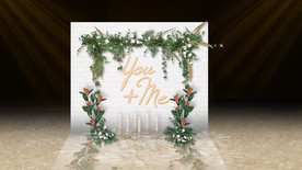 白色森系婚礼迎宾区