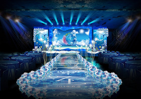 蓝色海洋系婚礼仪式区