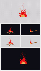 火焰透明通道循环视频素材三款