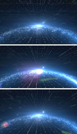 科技地球上下放射线循环背景