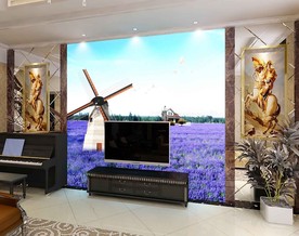 花海 薰衣草背景