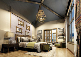 欧式卧室 床 边柜