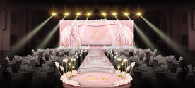 粉色婚礼仪式区
