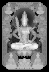 虚空藏佛像灰度图