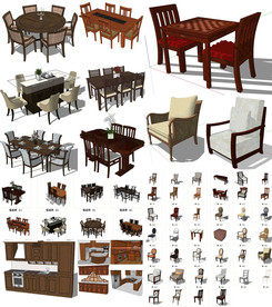 中式家具模型