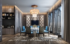 餐厅包房模型效果图