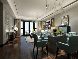 现代  风格  客餐厅  餐桌