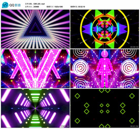 炫酷动感热舞 舞台大屏背景视频