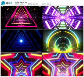 炫酷动感热舞 舞台大屏背景视频