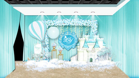 蓝色婚礼迎宾区