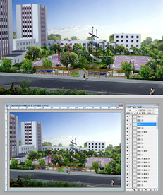 厂区园区景观设计效果图