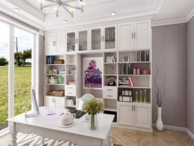 全铝书柜 整体家居 膜压 客厅