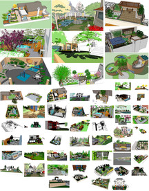 庭院景观设计模型