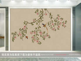 花鸟背景墙 花鸟图