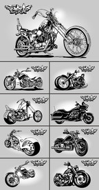 矢量欧美摩托系列