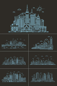 矢量城市建筑群