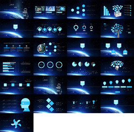 炫酷时尚工作总结汇报PPT模板