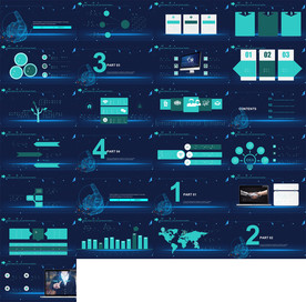 炫酷时尚工作总结汇报PPT模板