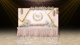 香槟色婚礼签到区