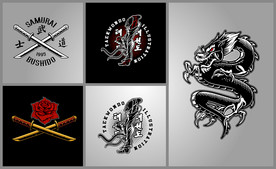 矢量武馆文化系列