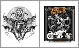 矢量摩托文化图形设计