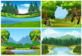 矢量森林与草地