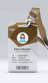 高档通用工作证员工证商务证设计