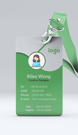 高档通用工作证员工证商务证设计