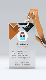 高档通用工作证员工证商务证设计