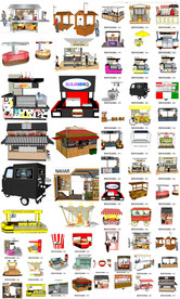 移动售卖亭模型
