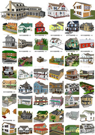 欧式乡村建筑模型