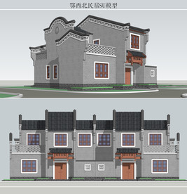鄂西北民居模型