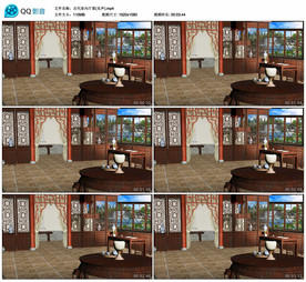 古代室内厅堂 舞台背景视频素材