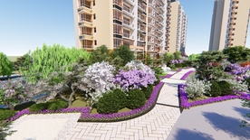 小区局部景观绿化效果图JPG