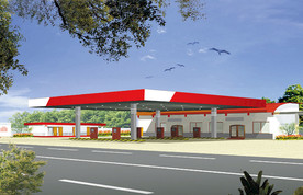 中国石化加油站 效果图