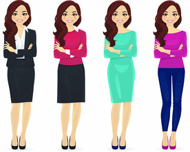 职场女士人物插画