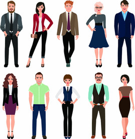 时尚职场人物插画