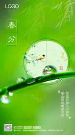 春分节气微信海报