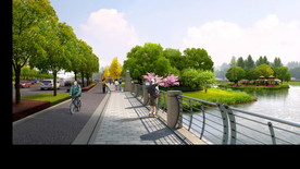 滨水景观步道设计效果图