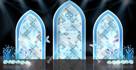 蓝色婚礼签到区