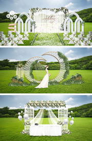 现代简约唯美森系草坪婚礼