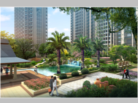 小区中心花园景观设计效果图