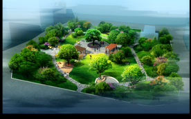 游园景观设计效果图