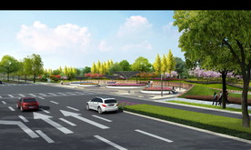 道路景观设计效果图