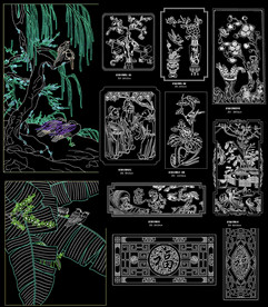 中式装饰画图纸