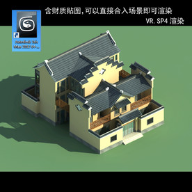 中式建筑 中式多层 中式别墅