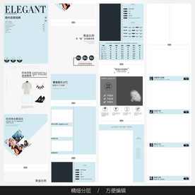 淘宝天猫女装空白通用模板图片