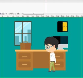穿西装的扁平人物走路6秒