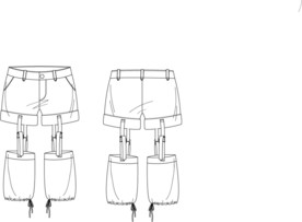 创意裤子设计AI款式图模板素材