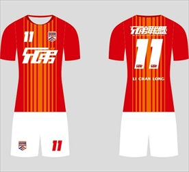泰安兄弟联盟足球队队服-橙红